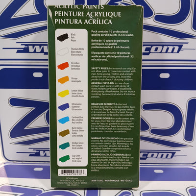 10 COLORES - PINTURA ACRILICA 12ml