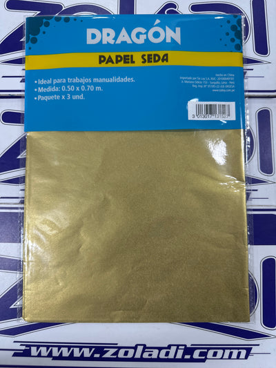 PAPEL SEDA DORADO