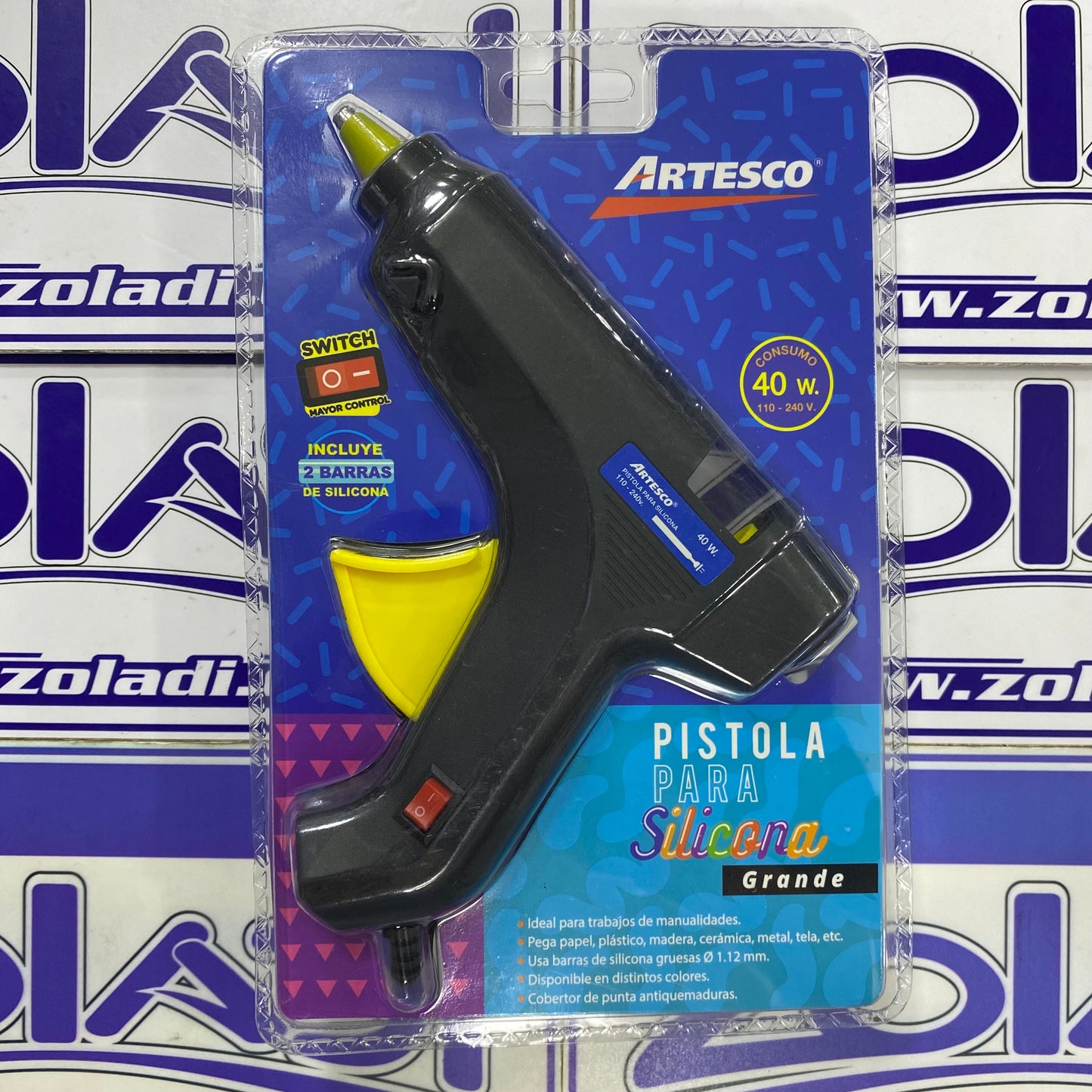 PISTOLA DE SILICONA GRANDE 40W ARTESCO