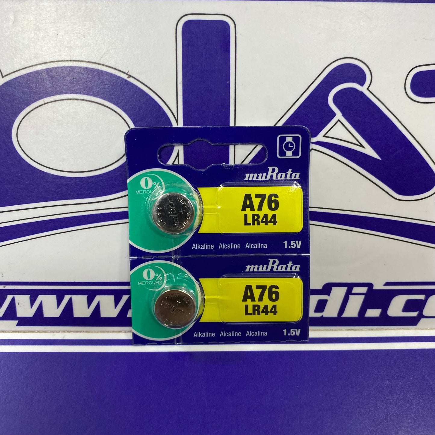 2 PILAS A76 LR44 TIPO BOTON MURATA