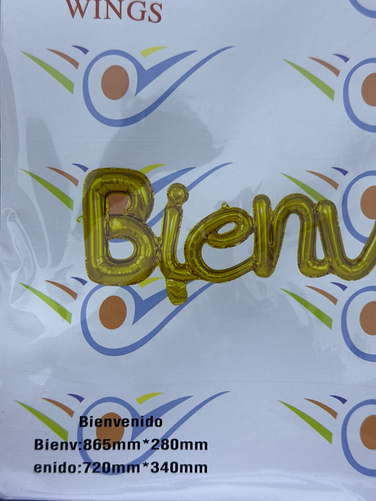 GLOBO METÁLICO BIENVENIDO PARA DECORACIÓN