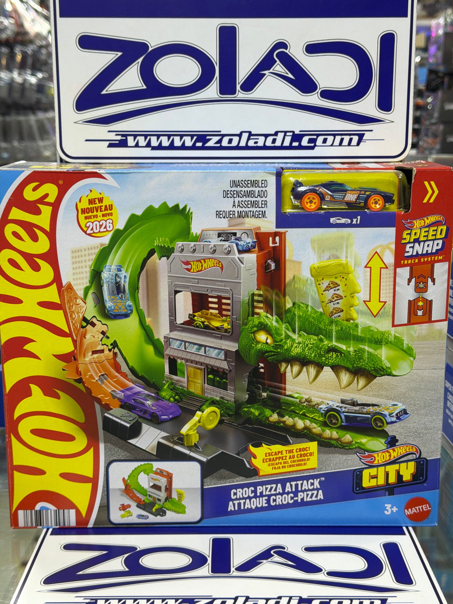 JHL93 ATTAQUE CROC PIZZA PISTA HOTWHEELS