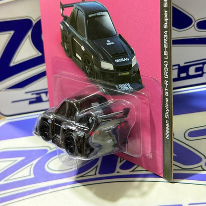 004 NISSAN SKYLINE GTR R34 SILHOUETTE MINI GT QUBE CARZ