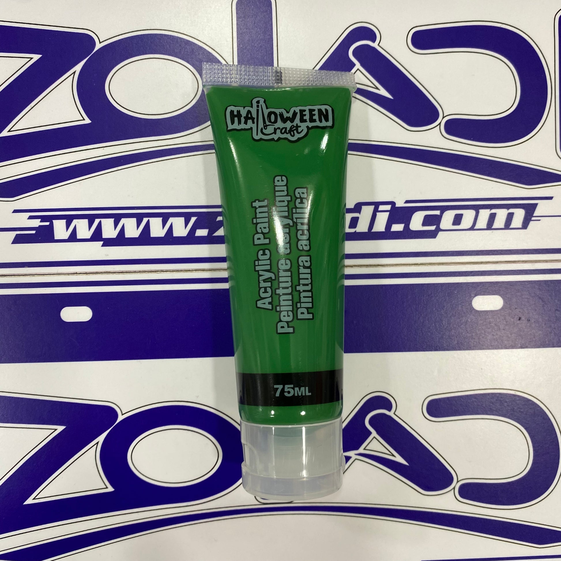 Verde Halloween Pintura Acrílica 75 ml | Color Intenso, Alta Cobertura, Pintura Temática Halloween y Manualidades.