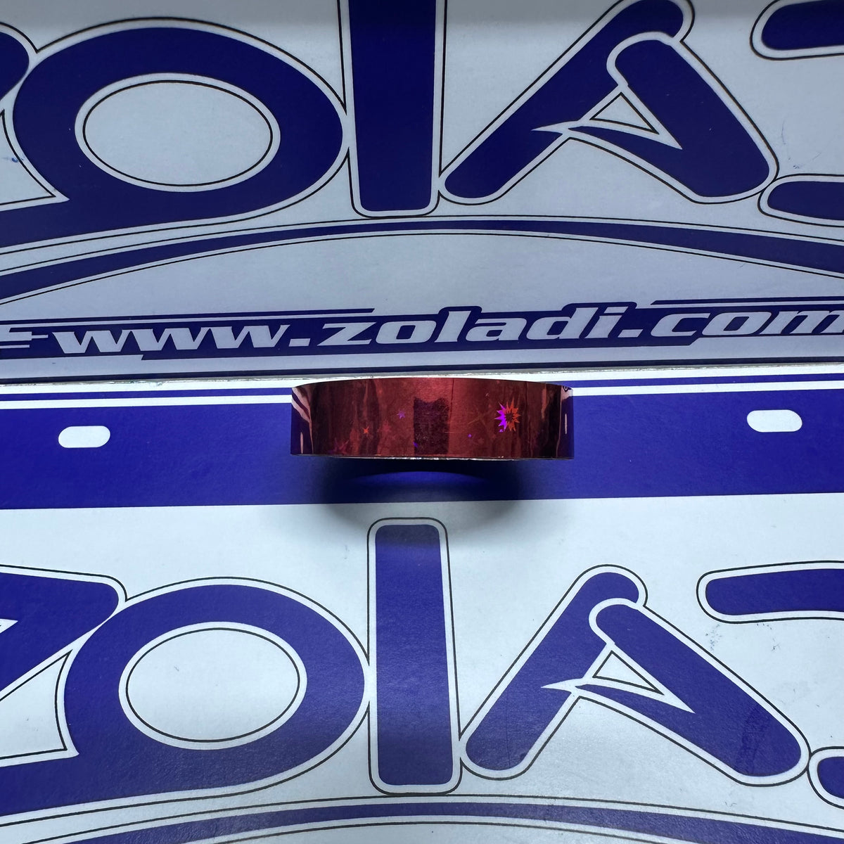 CINTA ADHESIVA HOLOGRAFICA ROJA 1CM