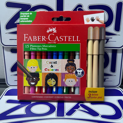 15 PLUMONES FABER CASTELL