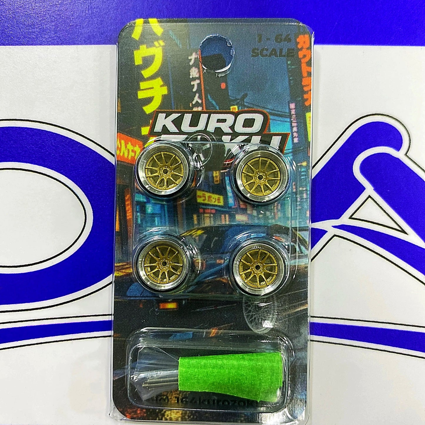 KURO ZOKU SET DE 4 LLANTAS SPOKERS GOLD RUSH