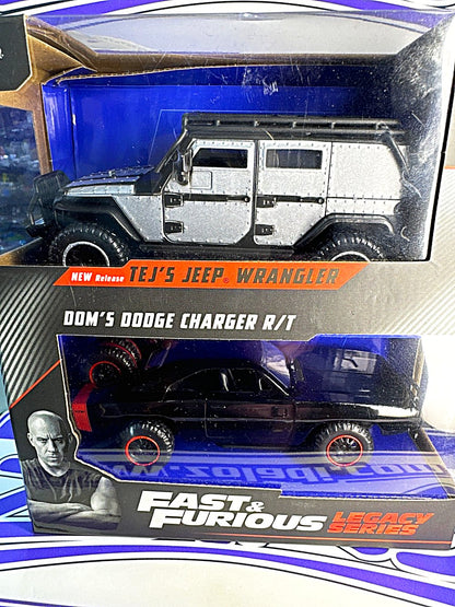 34252 TEJS JEEP WRANGLER DOMS DODGE CHARGER RT JADA 1/32