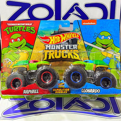 GJF65 PACK MONSTER TRUCKS RAPHAEL & LEONARDO TURTLES