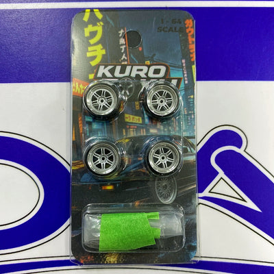 KURO ZOKU SET DE 4 LLANTAS AGERA POLISH CHROME