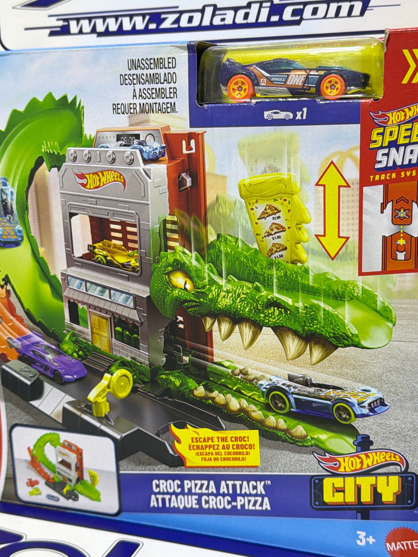 JHL93 ATTAQUE CROC PIZZA PISTA HOTWHEELS
