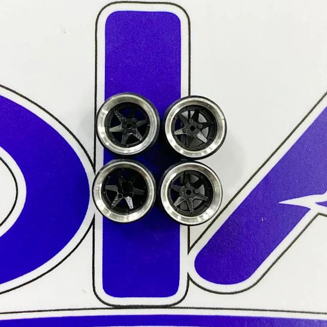 KURO ZOKU SET 4 LLANTAS STARFISH BLACK CHROME