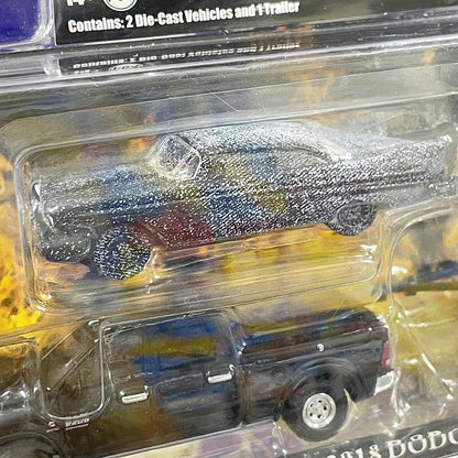 31120 1958 PLYMOUTH FURY / 2018 DODGE RAM 2500 / FLATBED TRAILER