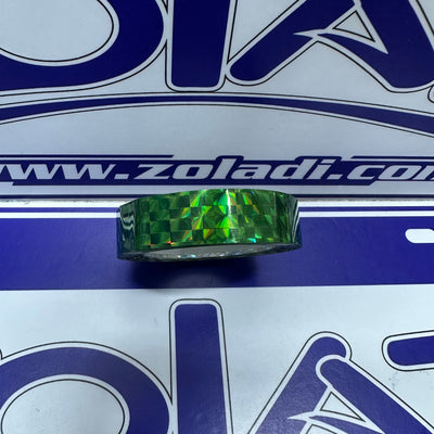 CINTA ADHESIVA HOLOGRAFICA VERDE 1CM