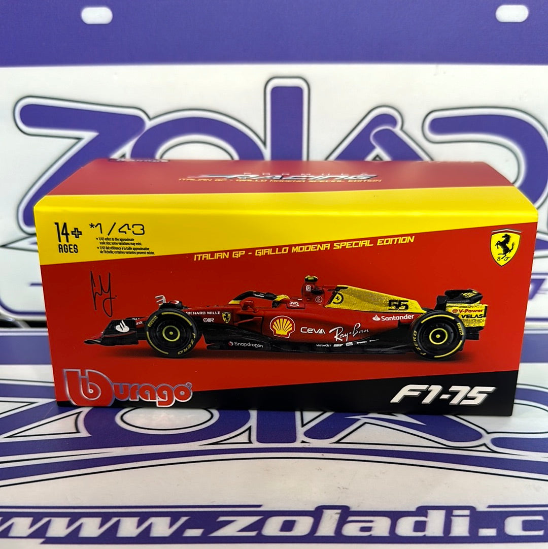 F1-75 Italian GP C Sainz #55 Ferrari (WITH ACRYLIC/WITH HELMET) 2022