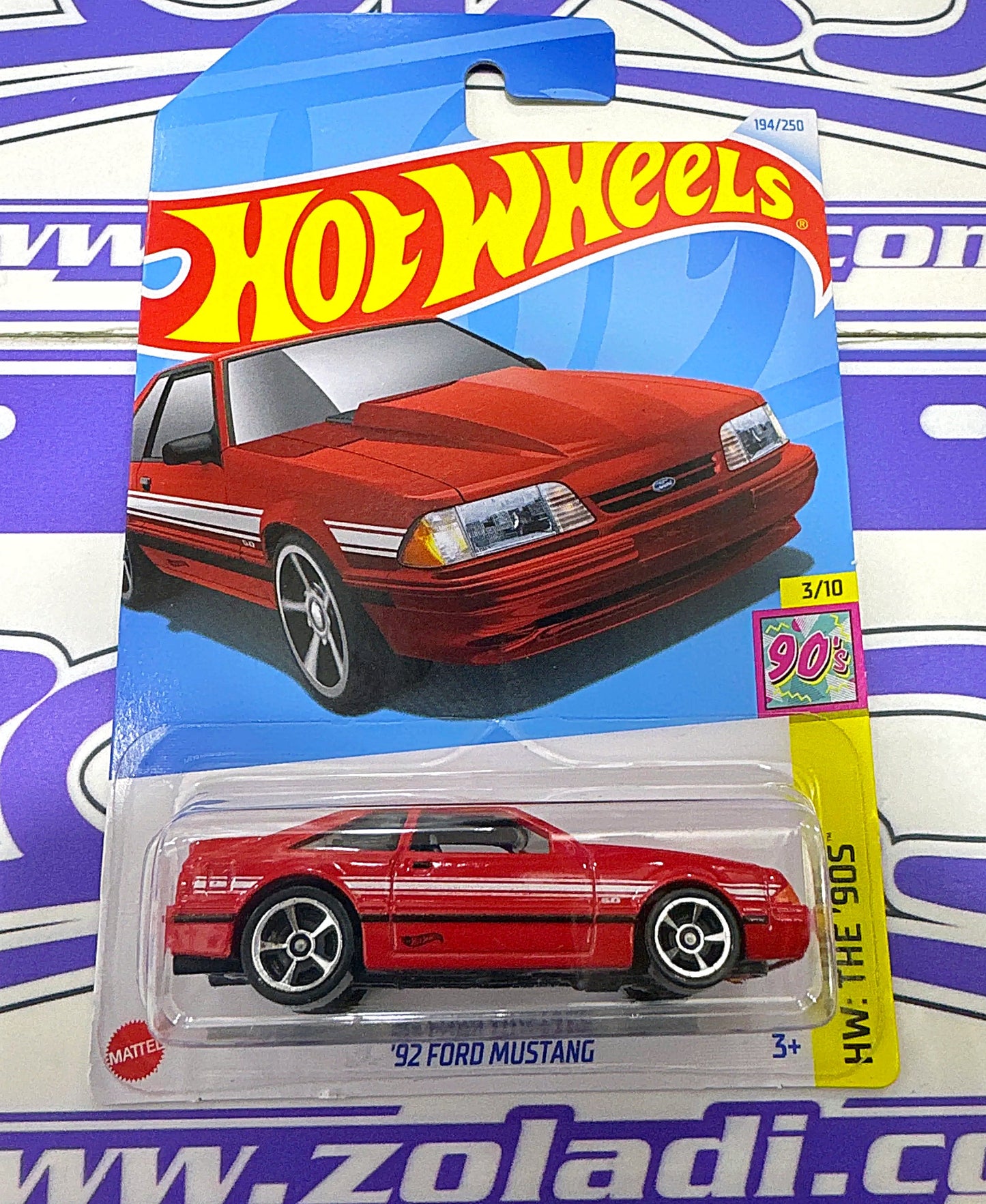 ford mustang hotwheels básico 90s zoladi