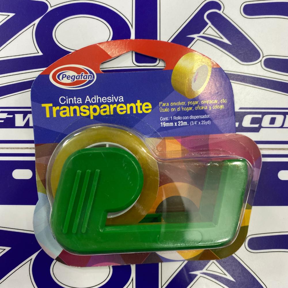 CINTA ADHESIVA TRANSPARENTE CON DISPENSADOR