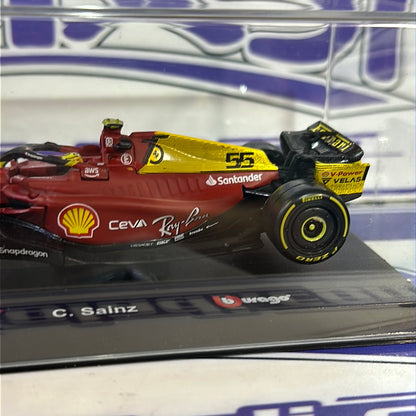 F1-75 Italian GP C Sainz #55 Ferrari (WITH ACRYLIC/WITH HELMET) 2022