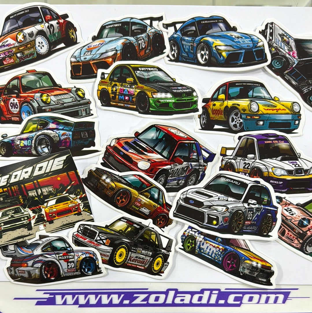 TOONED CAR STICKERS UNIT PRICE