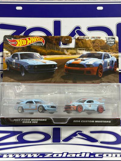 HKF58 SET MUSTANG BOSS 302 Y CUSTOM MUSTANG