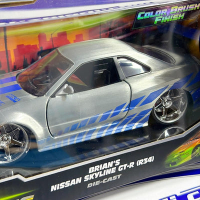 BRIANS NISSAN SKYLINE GTR R34 1/24 FAST AND FURIOUS 25 ANIVERSARIO 1/24 disponible en Zoladi Lima