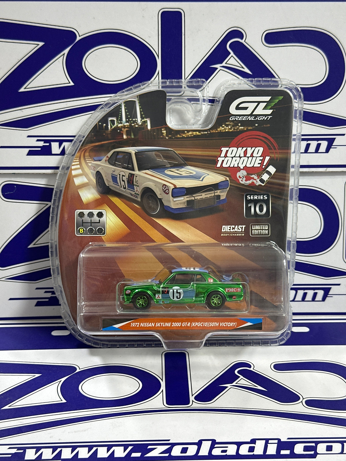 14562 1972 NISSAN SKYLINE 2000 GTR CHASE GREENLIGHT