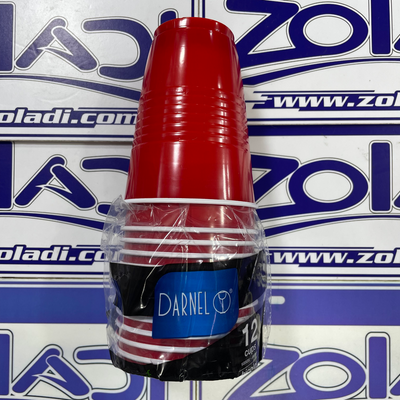 PACK DE 12 VASOS ROJO PARA BEERPONG