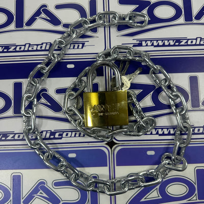PACK DE SEGURIDAD - CADENA 1M GRUESA Y CANDADO 63mm