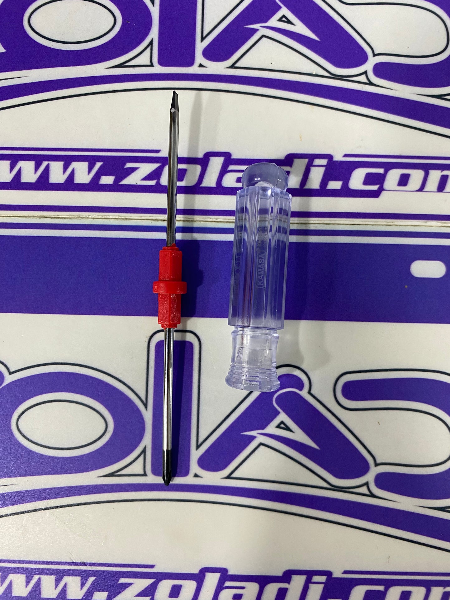 DESTORNILLADOR DESARMADOR 2 PUNTAS TRANSPARENTE DELGADO