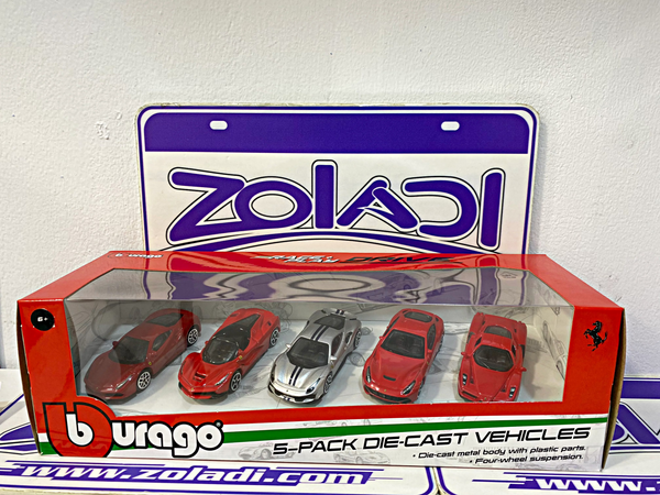 BURAGO PACK 5 FERRARI 1/64