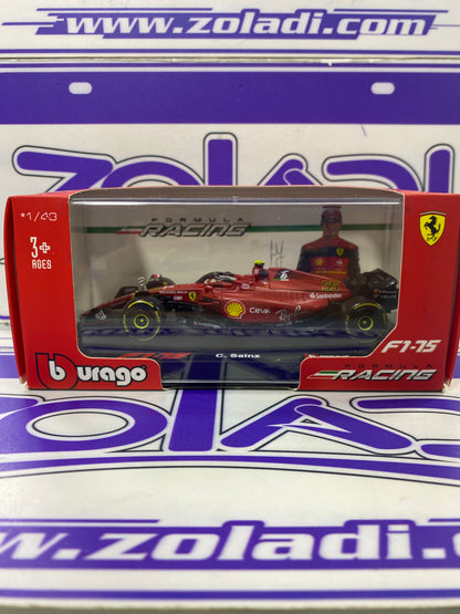 02346 F1-75 C SAINZ FERRARI (CON ACRILICO/SIN CASCO)