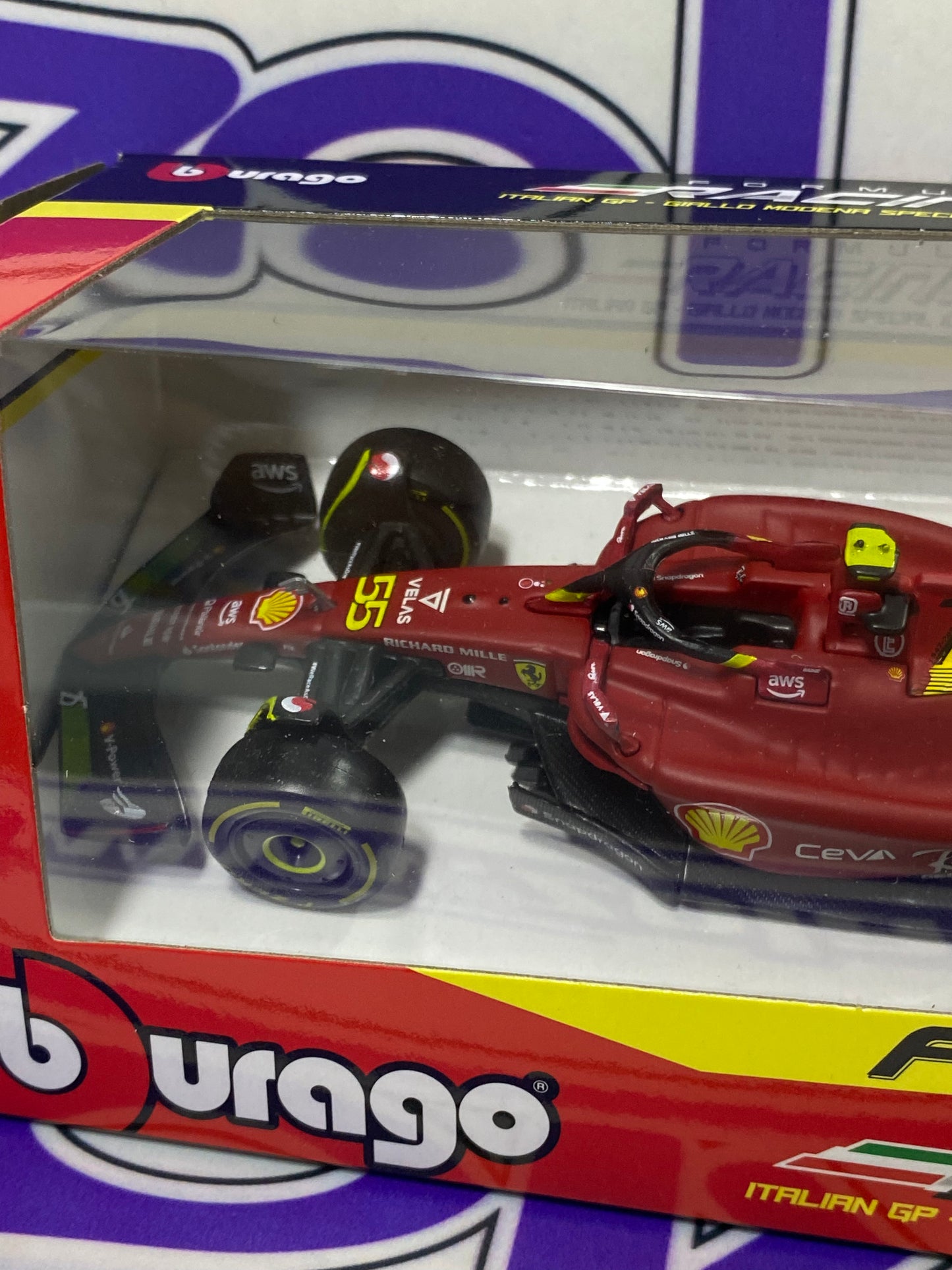 36832 CARLOS SAINZ F1-75 ITALIAN GP #55 FERRARI (SIN ACRILICO SIN CASCO)