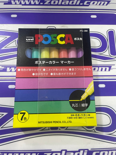 PC-3M POSCA SET DE 7 COLORES  0.9 -1.3mm