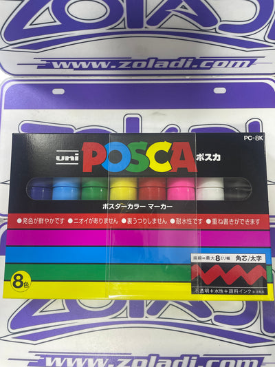 PC-8k POSCA SET DE 8 COLORES 8mm