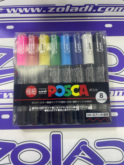 PC-1M POSCA SET DE 8 COLORES 0.7mm