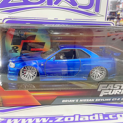97173 NISSAN SKYLINE GTR34 R34 BRIANS FAST & FURIOUS  1/24