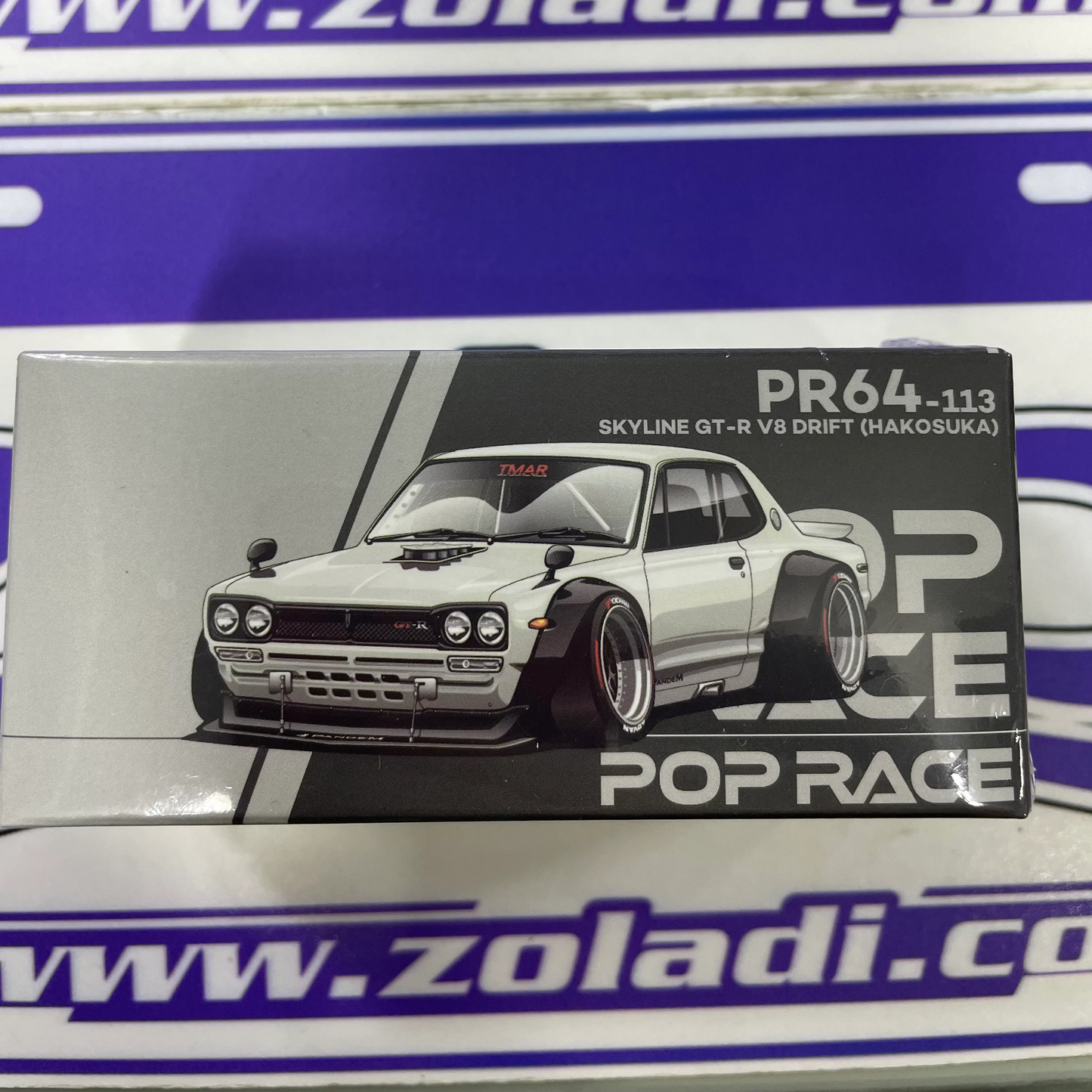 POP RACE SKYLINE GTR V8 DRIFT  HAKOSUKA PR64-113