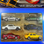 JBY77 SET SILVER HOTWHEELS PACK 6
