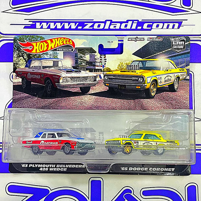 HKF56 PACK 2 ‘63 PLYMOUTH BELVEDERE 426 WEDGE - 65’ DODGE CORONET