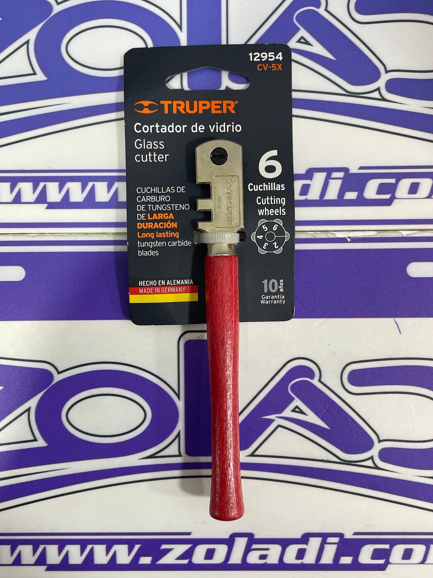 CORTADOR DE VIDRIOS 5” CON 6 CUCHILLAS