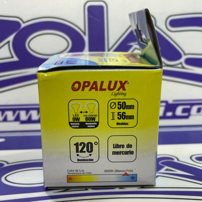 FOCO LED DICROICO LUZ BLANCA - 9W GU10