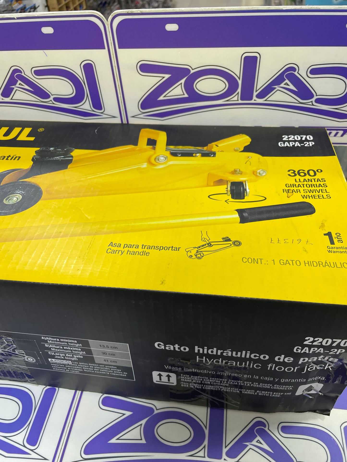 GATO HIDRÁULICO DE PATÍN 1.5 TONELADAS PRETUL