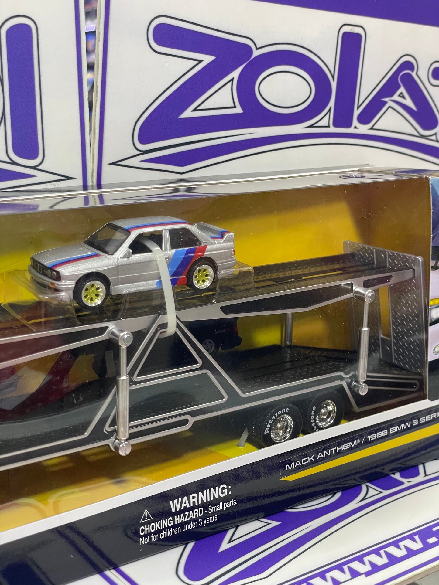 12447 MACK ANTHEM 1988 BMW 3 SERIES M3 TRANSPORTERS MAISTO