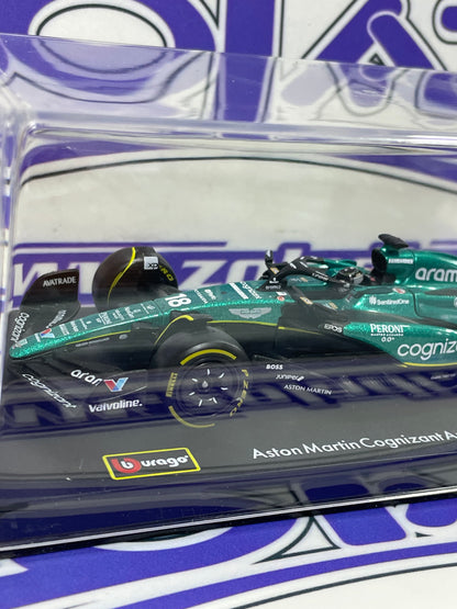 1/43 F1 #18 LANCE STROLL ARAMCO FORMULA ONE TEAM (ACRILICO Y CASCO)