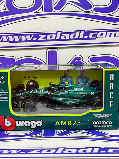 1/43 F1 #14 FERNANDO ALONSO ARAMCO AMR23 (SIN ACRILICO SIN CASCO)