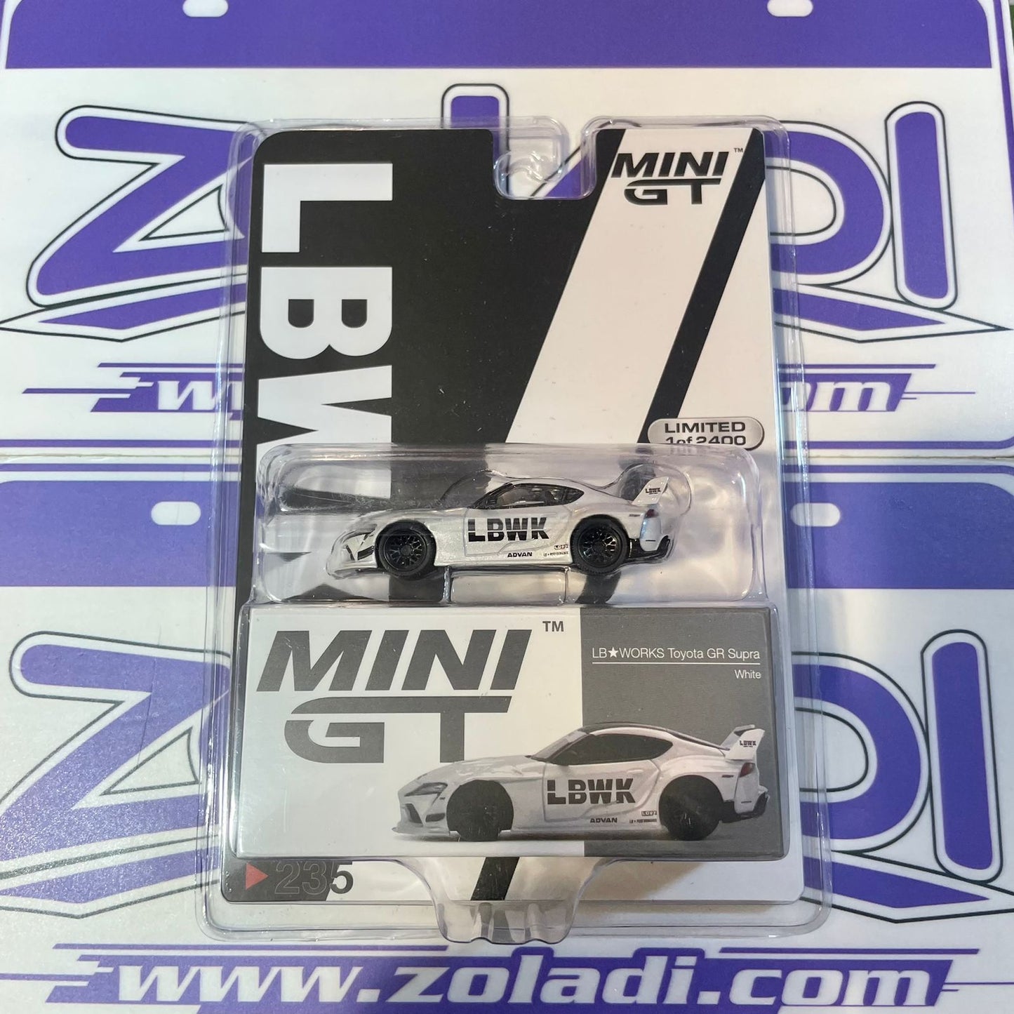 MINI GT 235 TOYOTA GR SUPRA LBWK
