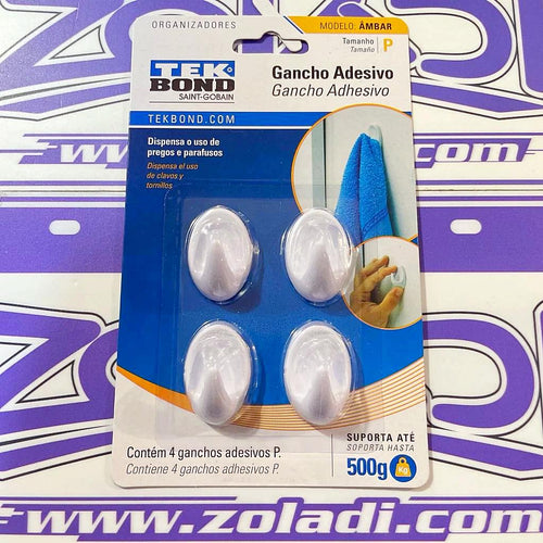 PROMO DEL DÍA Gancho Adesivo Pequeño Modelo Ambar Tekbond