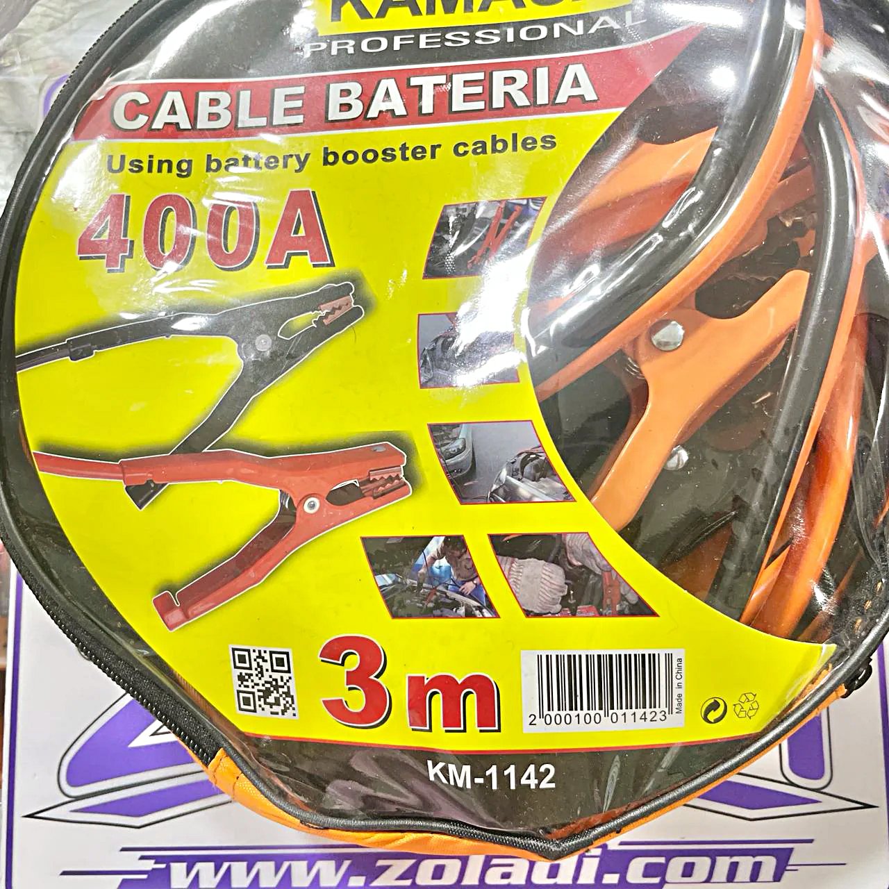 cable de bateria, 3metros, para auto y camioneta. 
