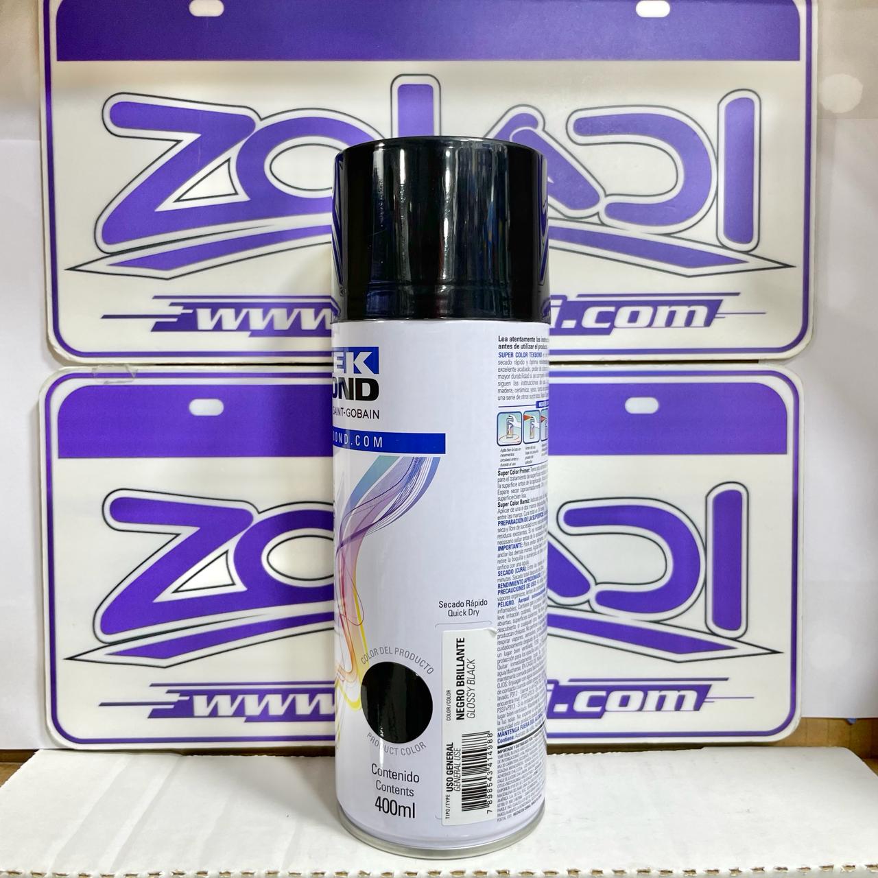NEGRO BRILLANTE - PINTURA EN SPRAY TEKBOND
