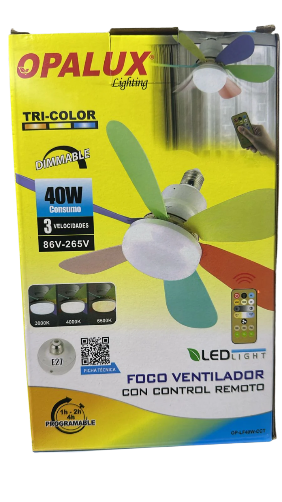 FOCO VENTILADOR A CONTROL REMOTO